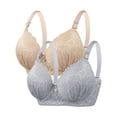 thumbnail image 1 of Bras for Women, Womens Solid Color Steel Ring Oversized Gathering Underwear Daily Bra, 1 of 4