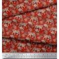 thumbnail image 3 of Soimoi Polyester Crepe Fabric Leaves & Tiger Jungle Print Fabric by Yard 52 Inch Wide, 3 of 3