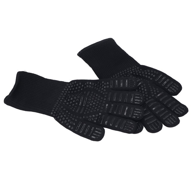 Grill Mitts, 31cm Total Length 500 Degrees Celsius Heat Gloves Flexible Movement For Cooking