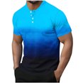 thumbnail image 1 of Plebaso Mens Fashion Tshirts Button Short Sleeve Pullover Shirts Summer Casual Basic Tees Tops for Men, 1 of 6