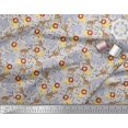 thumbnail image 3 of Soimoi Gray Polyester Crepe Fabric Lion,Giraffe & Elephant Kids Print Sewing Fabric BTY 52 Inch Wide, 3 of 3