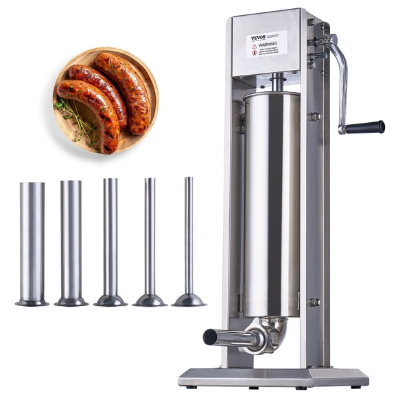 VEVOR Garniture Manuelle pour Saucisses 7 L Machine à Saucisses Verticale Acier Inoxydable 304