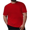 thumbnail image 2 of LUOGENLI T-shirts pour Homme pour Hommes T-Shirt pour Hommes Grande Taille Confortable Doux T-Shirt pour Hommes Grande Taille Haut à Manches Courtes T-shirts pour Hommes T-shirts Graphiques la Saint-Patrick Rouge XXXXXXL, 2 of 5