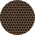 thumbnail image 1 of Ahgly Company Tapis Rond Lavable en Machine Intérieur Transitionnel Noir Nuit, 3 Pieds Rond, 1 of 7