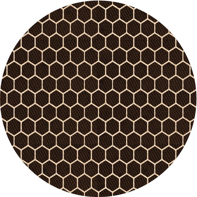 Ahgly Company Tapis Rond Lavable en Machine Intérieur Transitionnel Noir Nuit, 8 Pieds Rond
