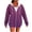 Purple, variant on Womens Zip Up Hoodie, Oversized Fleece Pullover with Full Zipper and Adjustable Hood, Casual Long Sleeve Sweatshirt Jacket for Daily Wear