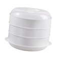 thumbnail image 4 of veasfak Microwave Steamer for Cooking Compact Steamer Bowl for Meats Vegetables es three layer, 4 of 9