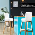 thumbnail image 2 of PiccoCasa Stretch Spandex Bar Stool Cover for Short Back Chair Snow White 2, 2 of 8