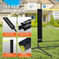 thumbnail image 4 of VEVOR Badminton Net, Height Adjustable Volleyball Net, 14ft Wide Foldable Pickleball Net, Portable Easy Setup Tennis Net Set with Poles, Stand and Carry Bag, for Kids Backyard Game Indoor Outdoor Use, 4 of 9