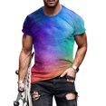 thumbnail image 1 of Bellella T-shirt Homme Col Rond T-Shirts Manches Courtes Hauts d'Été Mode Blouse Imprimée Numérique 3D Pull Homme Style g m, 1 of 2