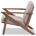 thumbnail image 4 of Bowery Hill Tufted Accent Arm Chair in Gray and Walnut Brown, 4 of 7