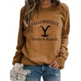 thumbnail image 1 of Women's Yellowstone Dutton Ranch Printed Round Neck Long Sleeve Pullover T-shirt, 1 of 2