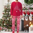 thumbnail image 3 of Ensemble de Pyjamas Familiaux 2 Pcs Imprimé Arbre Style Noël Tenue de Nuit, 3 of 9