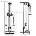 thumbnail image 4 of Soozier Wall Mount Cable Station with 15 Positions Adjustable Dual Pulleys, 4 of 9