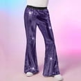 thumbnail image 1 of Men Solid Casual Slack And Tight Waist Stage Performance Sequined Pants Nightclub Style Flared Pants, 1 of 9