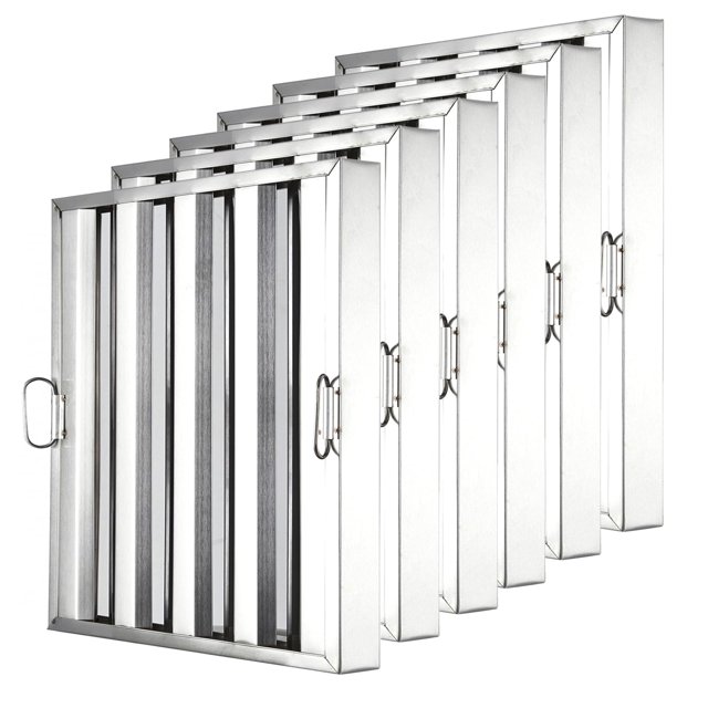 BeesClover 430 Stainless Steel Groove Baffle Filters for Restaurant Kitchen Exhaust Hoods