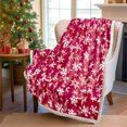 thumbnail image 1 of Christmas Blanket Red Blue Snowflake Print Soft Warm Nap Blanket Suitable For Sofa Bed Camping Festival, Czzoypi Christmas Blanket Red Blue Snowflake, 1 of 6