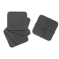thumbnail image 1 of 4PC Square Genuine Leather Coasters Black, 1 of 3