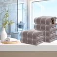 thumbnail image 1 of 6 Piece Soft Absorbent Cotton Towel Set | 27x12 Inch Hand & Face Towels | Multipurpose for Gym, Spa, Beauty & Home | White, Blue, Coffee Colors, 1 of 7
