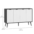 thumbnail image 3 of HOMCOM 47" Sideboard, Buffet Cabinet with Adjustable Shelves, Black, 3 of 10