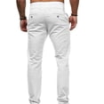 thumbnail image 3 of Babysbule Clearance Mens Pants Men's Casual Button Open Slim Fit Straight Solid Color Trousers, 3 of 4