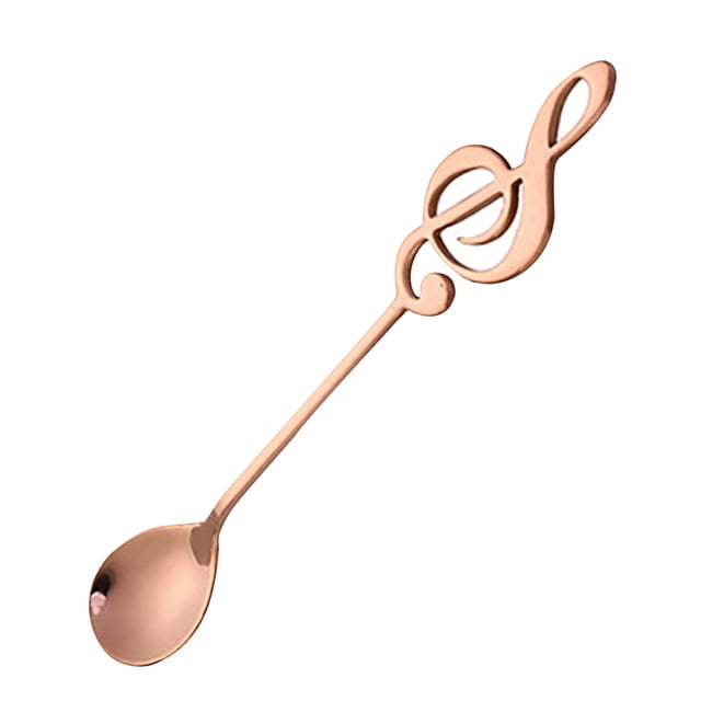 LSLJS Music Stainless Steel Spoon Dessert Spoon Teaspoon Music Bar Spoon, Stainless Steel Spoon