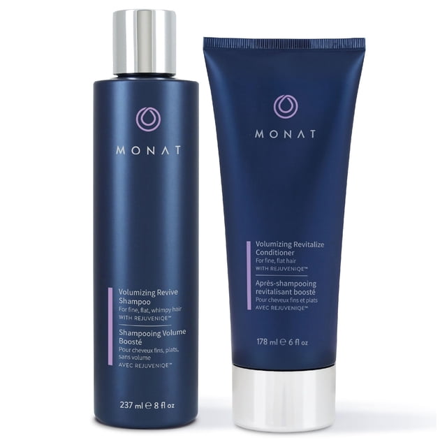 MONAT Volumizing Shampoo & Conditioner Set Infused with REJUVENIQE – Lightweight Care for Fine, Flat Hair – Enhances Volume,