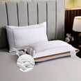 thumbnail image 3 of Matoen12 Cotton Pillows Supportive Bed Pillow Core for Home Hotel, Skin-Friendly Bedding Pillows for Back, Side & Stomach Sleeper, High Resilient, Non Collapsing, Solid Color, 20"x30", 1PC, Gold, 3 of 9