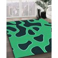thumbnail image 3 of Ahgly Tapis d'Intérieur Lavable en Machine Carré Vert Printemps, 5 Pieds Carré, 3 of 7
