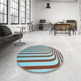 thumbnail image 4 of Ahgly Company Machine Washable Indoor Square Transitional Sienna Brown Area Rugs, 4' Square, 4 of 7