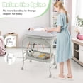 thumbnail image 4 of INFANS Baby Changing Table with Bathtub, Foldable Diaper Dresser Station with Removable Bath Support Wheels Waterproof Pad Storage Rack, Portable Nursery Organizer Stand for Newborn Infant, 4 of 9