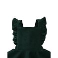 thumbnail image 4 of Kmbangi Girls Solid Color Suspender Skirt Sleeveless Square Collar Large Hem High Waist Dress with Ruffles, 4 of 9