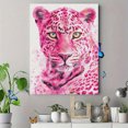 thumbnail image 4 of Pink Leopard Watercolor Canvas Wall Art 15.75x11.81 Inches, 4 of 8