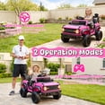 thumbnail image 3 of iYofe Ford Bronco Raptor Electric Ride on Toy Car for Toddler Kids, 12V Battery Powered Ride on Cars w/Remote Control, Bluetooth & Lights, Pink, 3 of 7