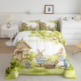 thumbnail image 2 of Erosebridal Easter Eggs Bedding Sets Full with Comforter,Kawaii Rabbit Duvet Insert,Festival Decor,Reversible,3pcs, 2 of 7