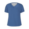 thumbnail image 4 of FAIWAD Womens Summer Tops Short Sleeve V Neck Pullover Shirts Loose Casual Solid Color Basic Tops, 4 of 4