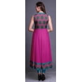 thumbnail image 4 of Bimba Kurti Longue Indienne Rose Fuchsia Damassé pour Femmes Tenue de Fête Imprimée Sans Manches Robe Anarkali Kurti XX-Grand, 4 of 6