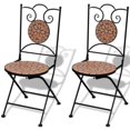 thumbnail image 5 of vidaXL 3 Piece Bistro Set Ceramic Tile Terracotta, 5 of 5