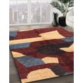 thumbnail image 2 of Ahgly Company Indoor Rectangle Abstract Saffron Red Abstract Area Rugs, 7' x 9', 2 of 6