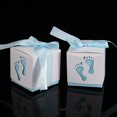 thumbnail image 3 of Rdeghly Wedding Gift Box, Candy Box Gift,50Pcs Cute Baby Footprint Paper Candy Box Wedding Baby Shower Gift Candy Box, 3 of 8