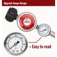 thumbnail image 4 of kjfeif Boyau Régulateur de Propane Haute Pression de 5 Pieds avec Jauge 0-30 Réglable Régulateur de Réservoir de Propane en Acier Inoxydable Compatible avec Friteuse à Dinde, Friteuse à Poisson, Brûleur au Propane, Gril BBQ, Cuisinières, 4 of 8