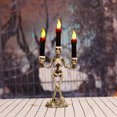 thumbnail image 1 of FAROOT Halloween LED Light, Skull Candle Lamp Resin Artware Desktop Decor, 1 of 10
