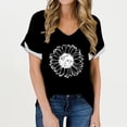 thumbnail image 4 of WTXUE T-Shirts à Manches Courtes, Chandails à Col Rond pour Femmes T-Shirts à Col en V pour Femmes Légers et Doux T-Shirts d'Été Décontractés Hauts pour Femmes Grande Taille, 4 of 5