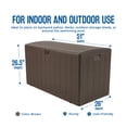 thumbnail image 2 of Plastic Development Group 130-Gallon Resin Outdoor Patio Storage Deck Box, Brown, 2 of 11