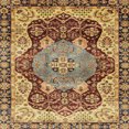 thumbnail image 1 of Ahgly Company Tapis d'Intérieur Carrés Abstraits Rouge Brun Persans, 4 Pieds Carré, 1 of 6