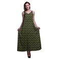 thumbnail image 1 of Bimba Rayon Tie-Dye Womens Adjustable Spaghetti Strap Long Maxi Print Dress Bohemian-Medium, 1 of 1