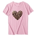 thumbnail image 5 of Soki T-Shirts Décontractés pour Femmes à Imprimé Léopard, Col Rond, Manches Courtes, 5 of 5