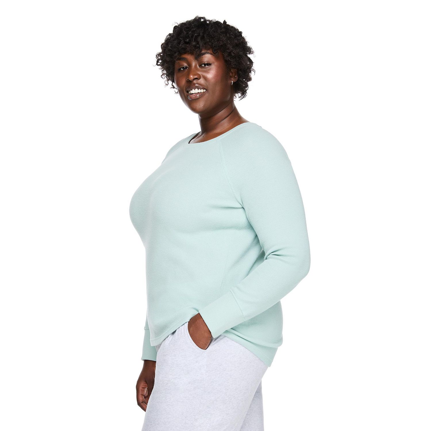George Women's Plus Long-Sleeve Raglan Sleep T-Shirt