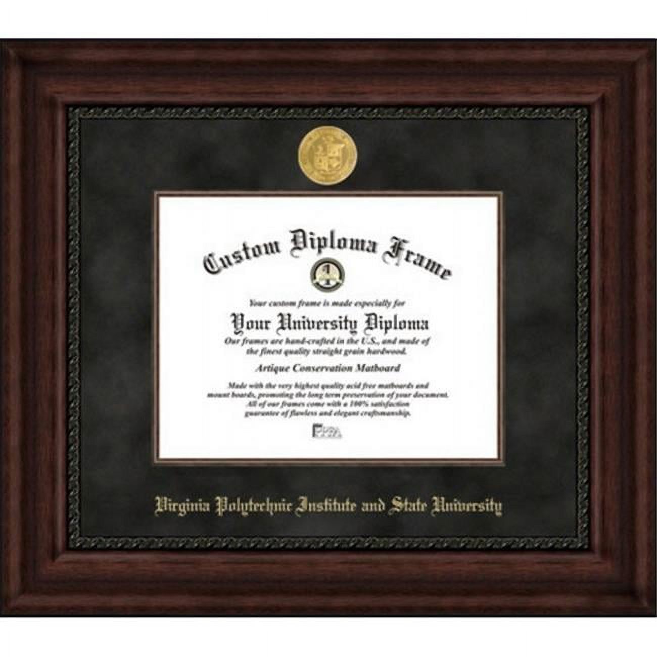 Campus Images VA999EXM Virginia Tech University Cadre pour Diplôme Exécutif, 13,5 Po x 15,5 Po