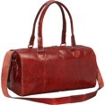 thumbnail image 1 of Sharo Leather Bags Unisex Adjustable Strap Leather Shoulder Bag, Red, 1 of 4